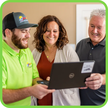 Antons worker helping happy customers